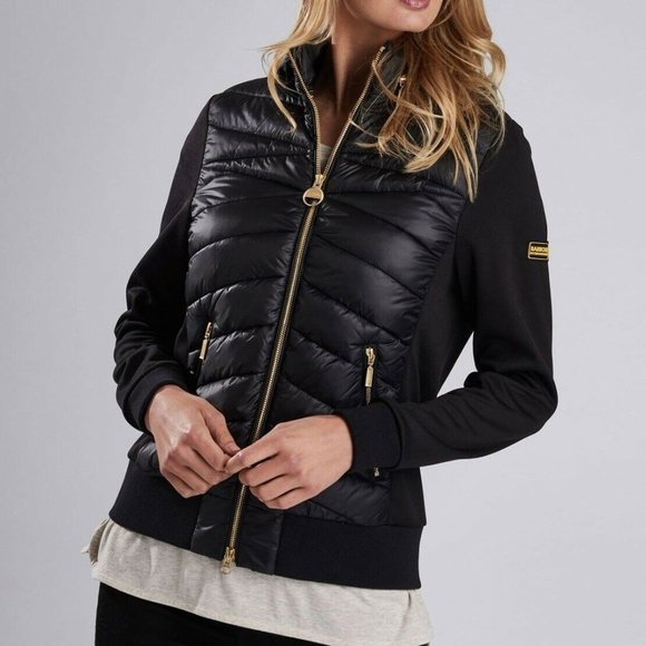 NEW Barbour International Black Jacket  Zip Size 6 - Picture 8 of 12